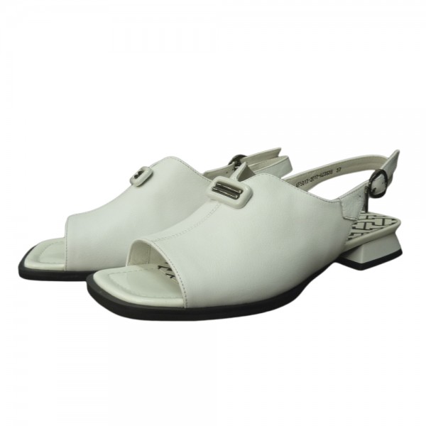 SANDALE 4F5017 ALB PIELE