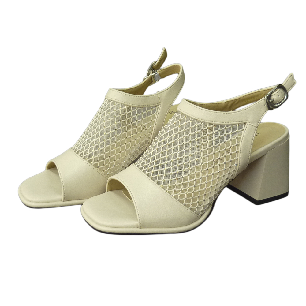 SANDALE 9399 BEJ PIELE