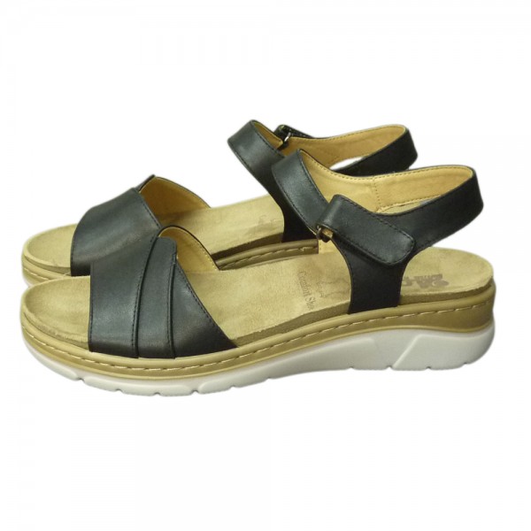 SANDALS G10-330 BLACK LEATHER