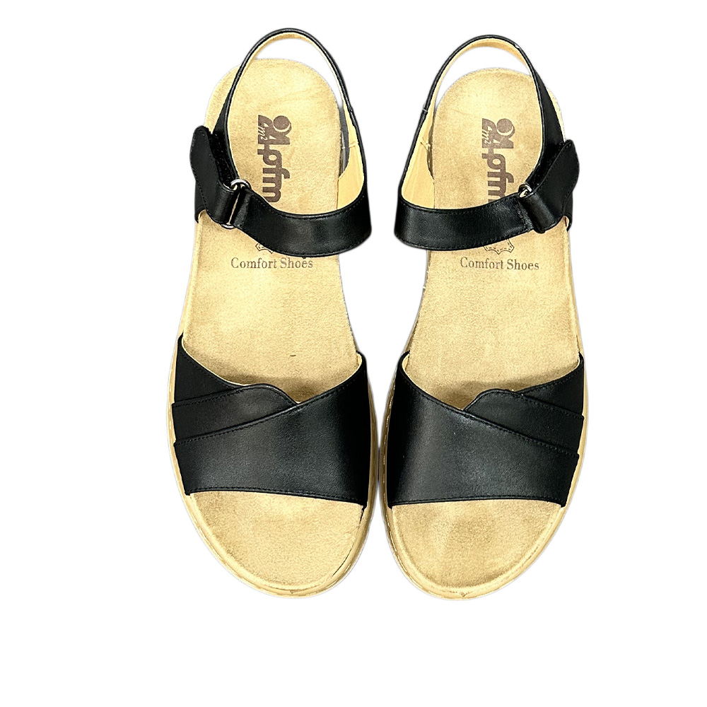 SANDALE G10-330 NEGRU PIELE