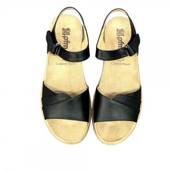 SANDALE G10-330 NEGRU PIELE