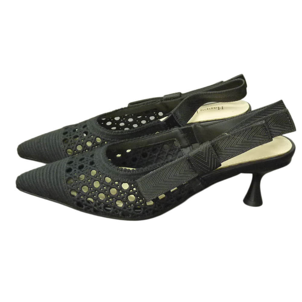 SANDALS H493 BLACK WOVEN