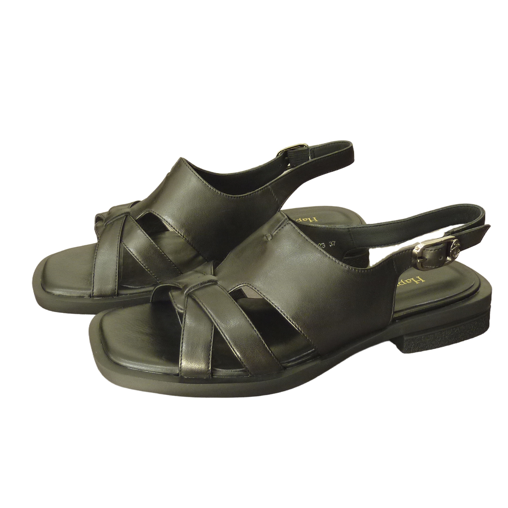 SANDALS HC7193 BLACK LEATHER