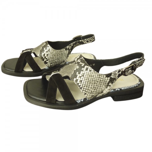 SANDALS HC7193 BLACK SUEDE LEATHER