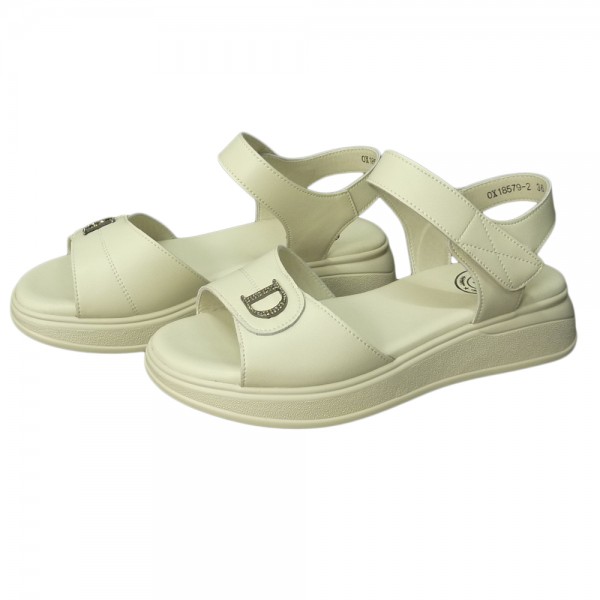 SANDALE OX18579 IVORY PIELE