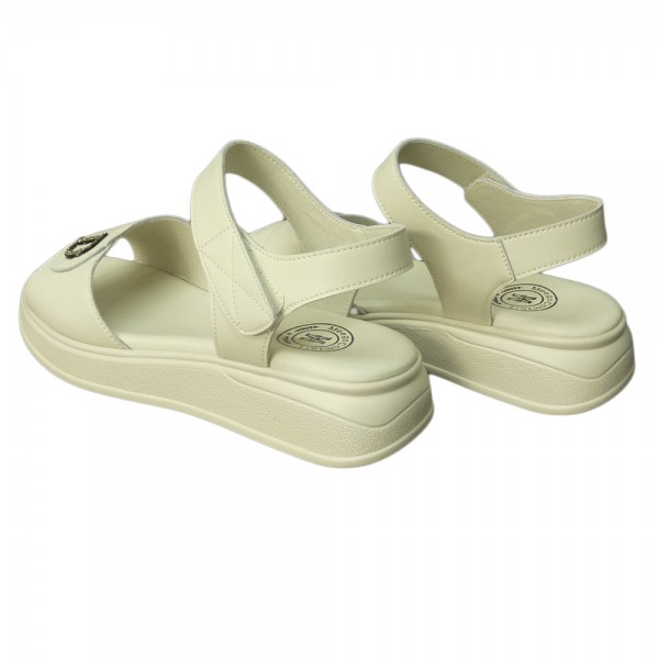 SANDALS OX18579 IVORY LEATHER