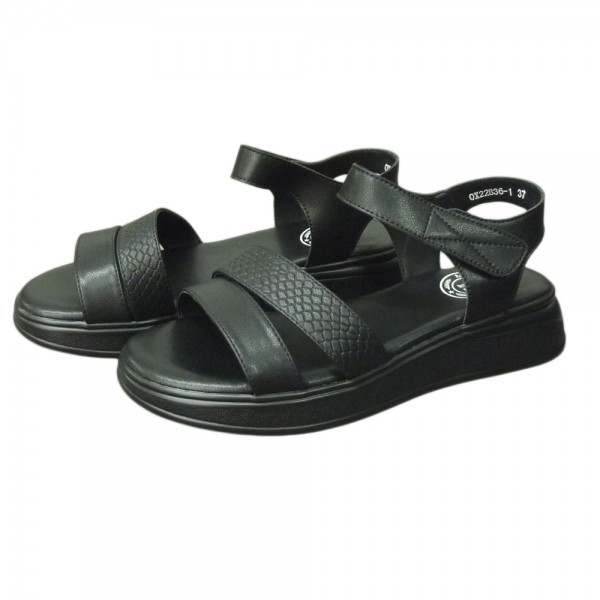 SANDALE OX22836 NEGRU PIELE