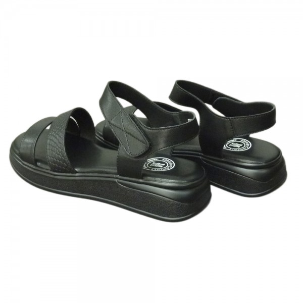 SANDALS OX22836 BLACK LEATHER