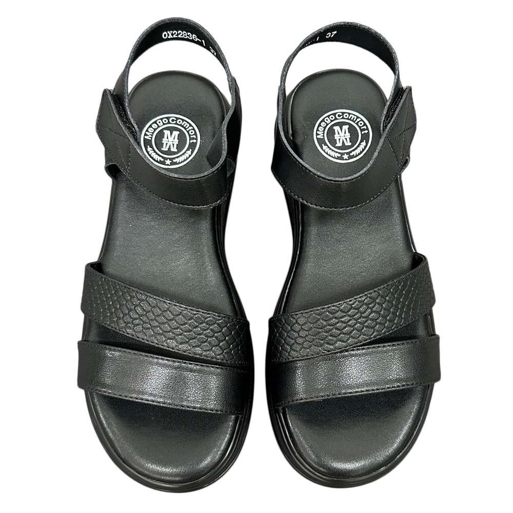 SANDALS OX22836 BLACK LEATHER