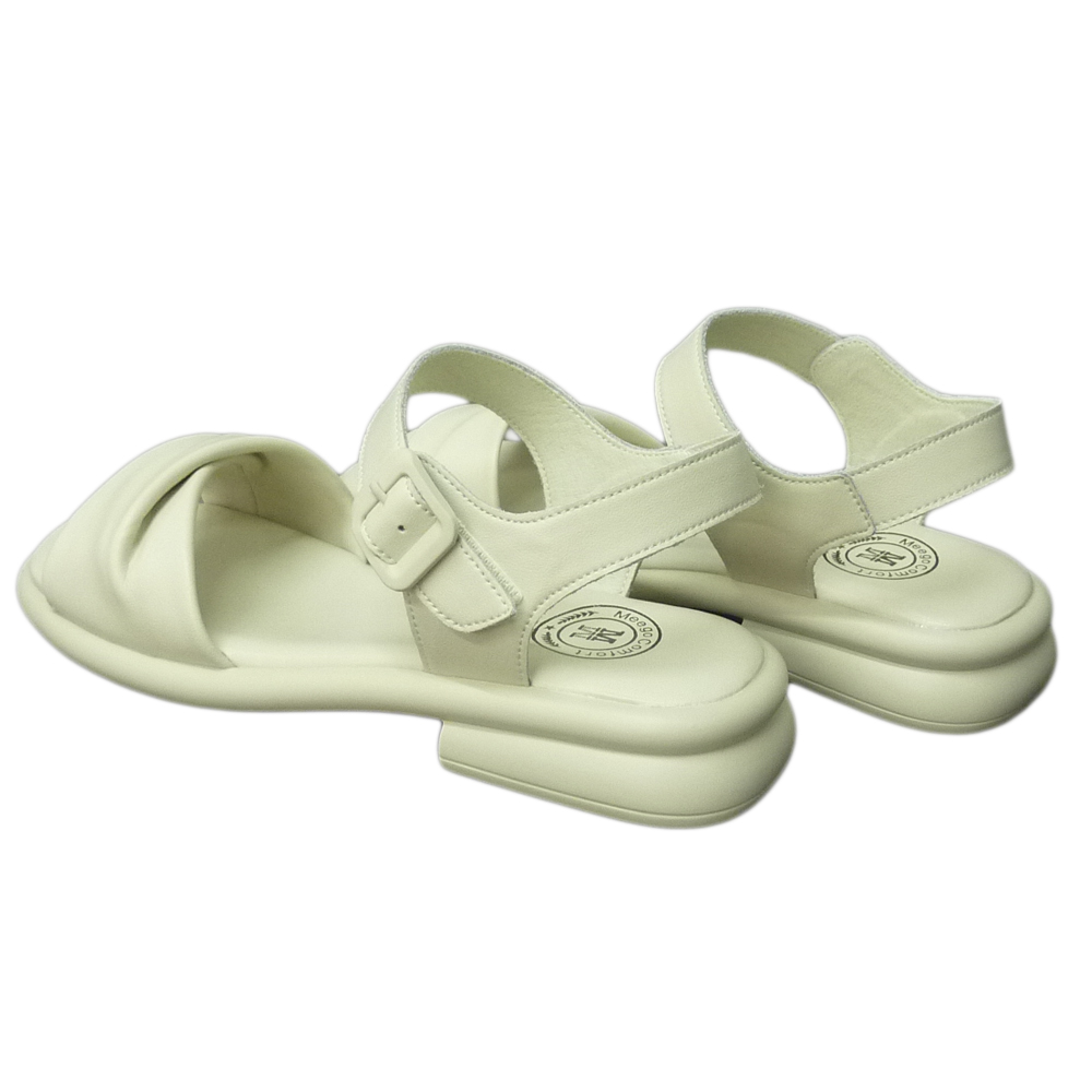 SANDALS OX88595 IVORY LEATHER