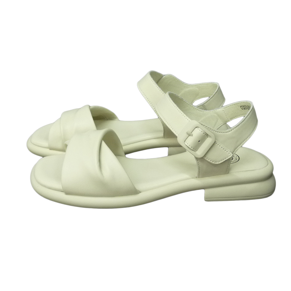 SANDALS OX88595 IVORY LEATHER