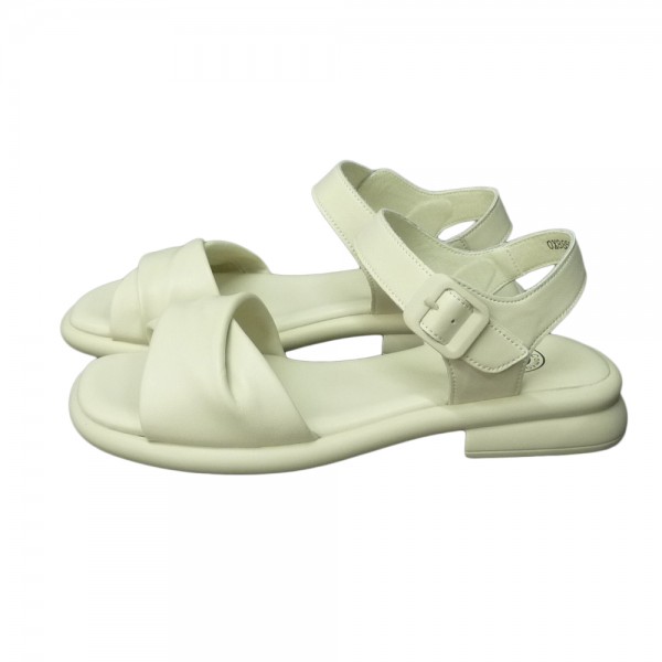 SANDALS OX88595 IVORY LEATHER