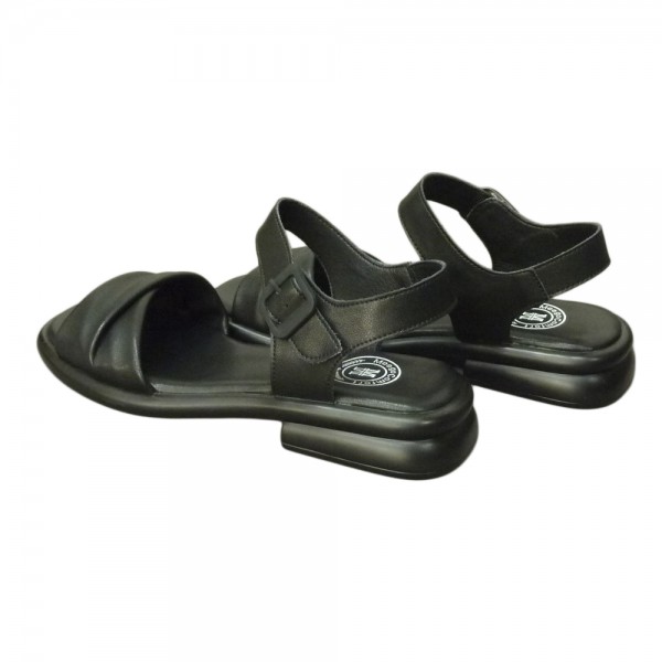 SANDALS OX88595 BLACK LEATHER