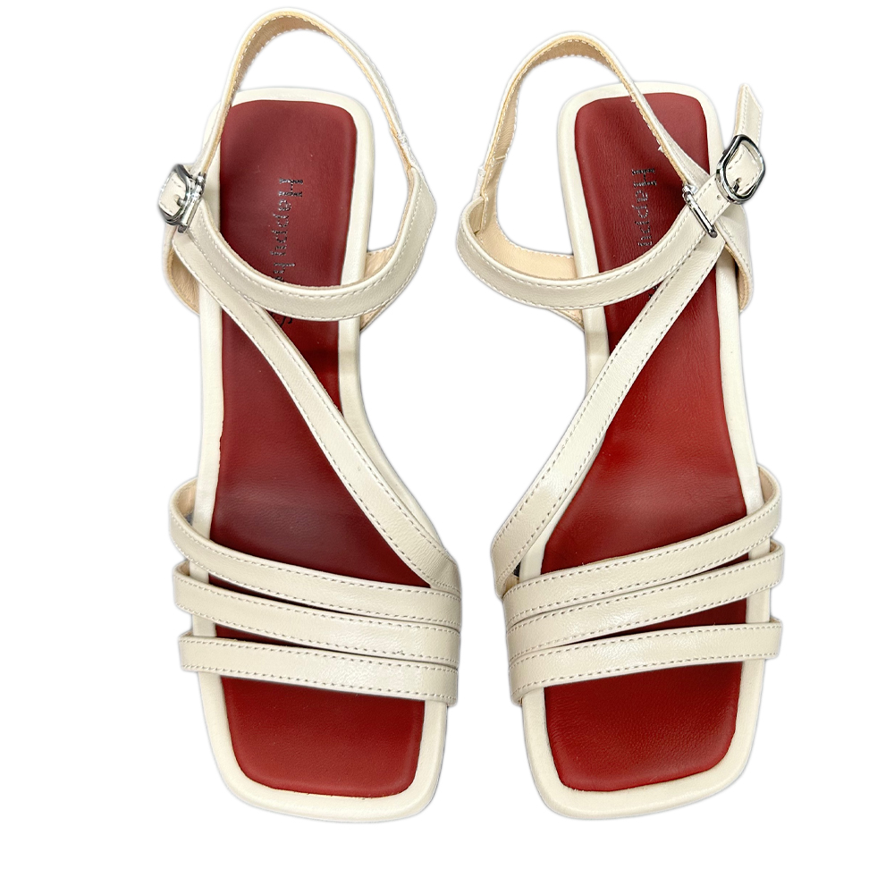 SANDALS P110-885 BEIGE LEATHER