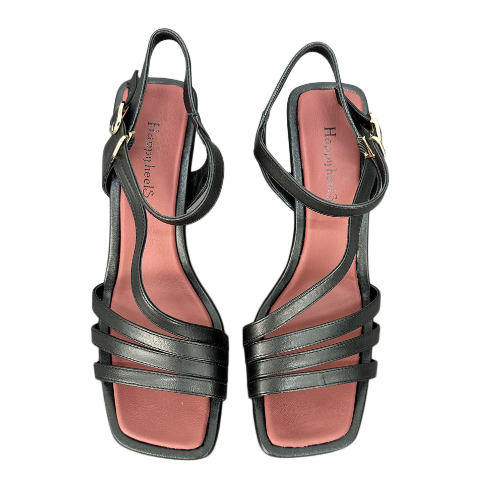 SANDALE P110-885 NEGRU PIELE