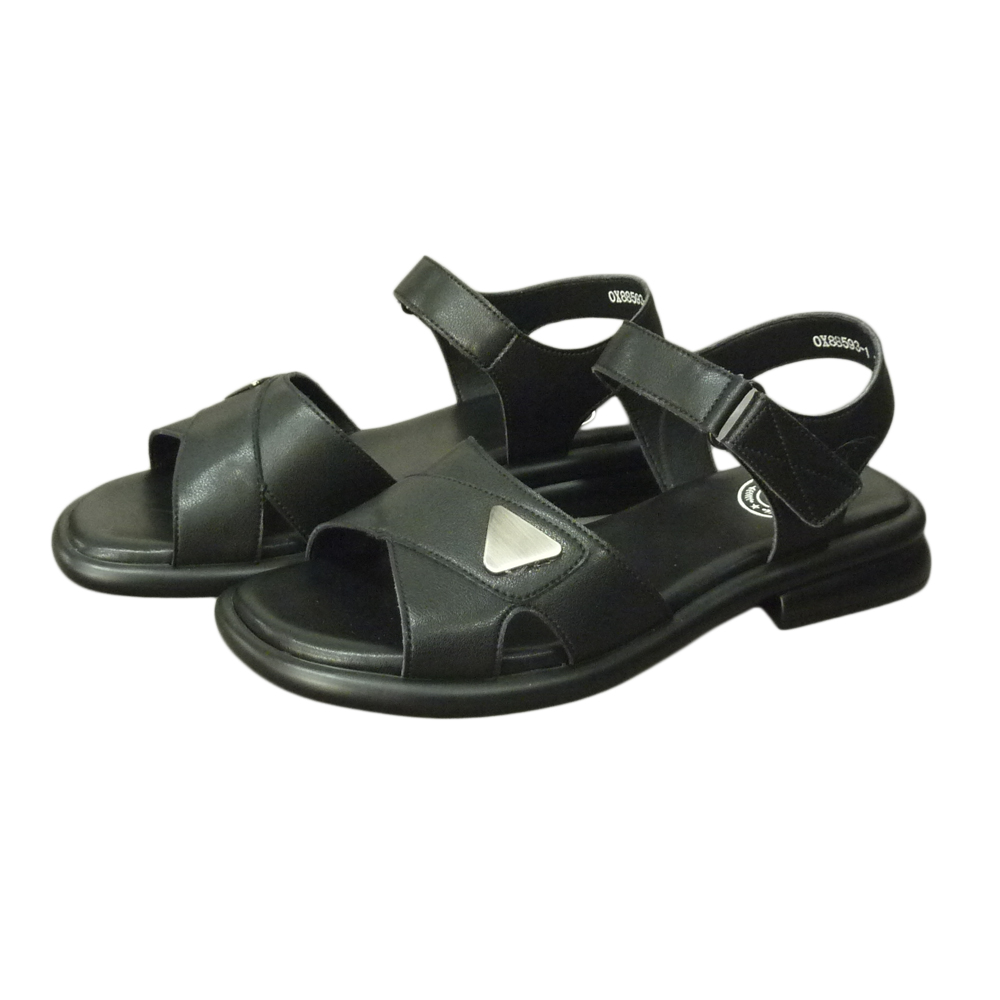 SANDALE OX88593 NEGRU PIELE