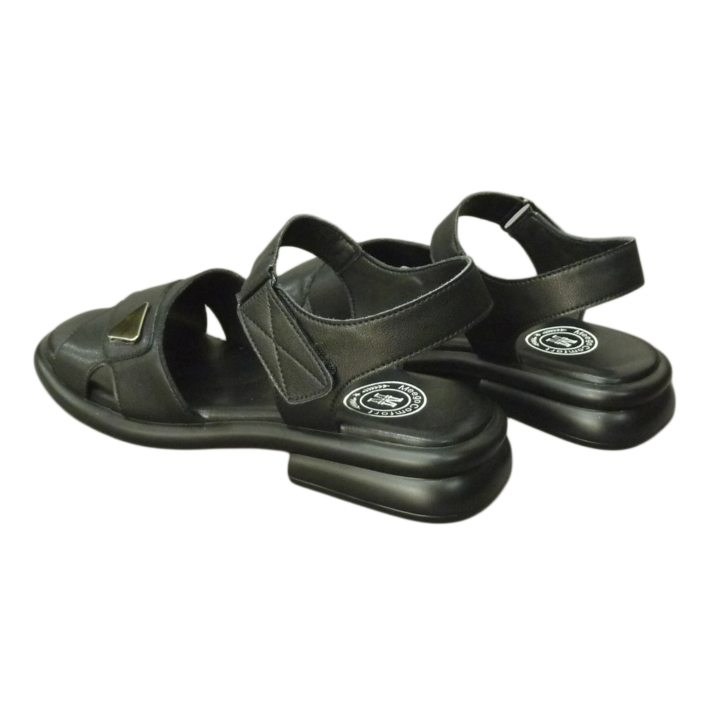 SANDALE OX88593 NEGRU PIELE