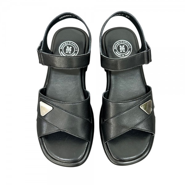 SANDALE OX88593 NEGRU PIELE