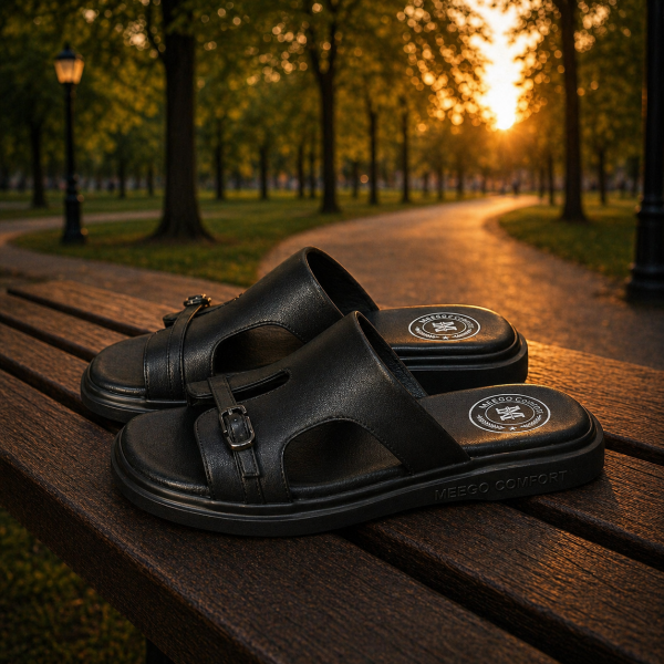 SLAPI OX68583 NEGRU PIELE