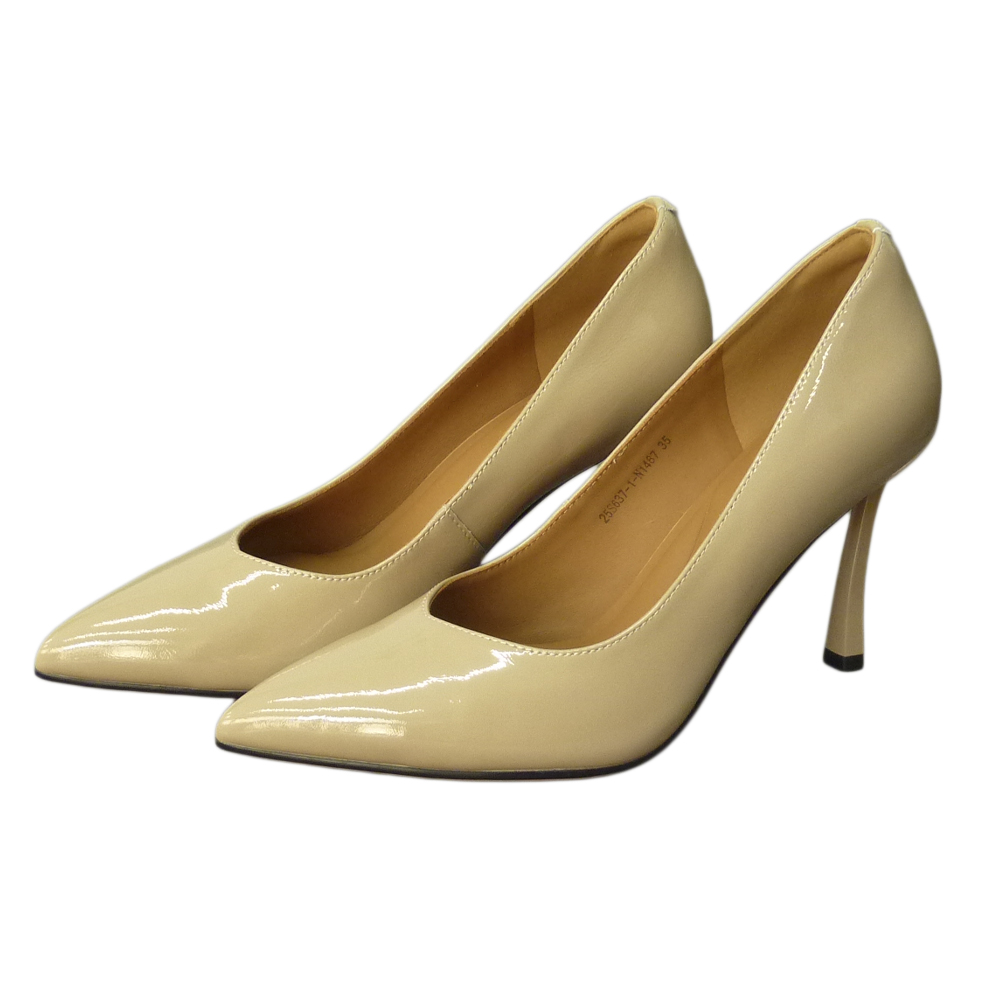 HIGH HEELS 25S637 BEIGE PATENT LEATHER
