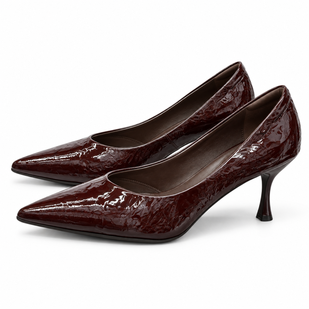 HIGH HEELS 5Q3280 BURGUNDY PATENT LEATHER