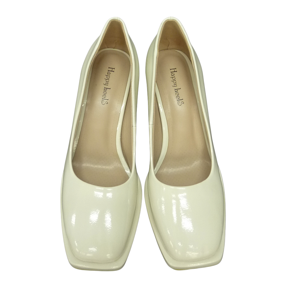 HIGH HEELS 9167 IVORY PATENT LEATHER