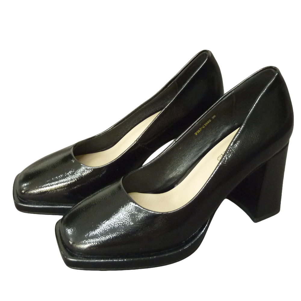 HIGH HEELS 9167 BLACK PATENT LEATHER