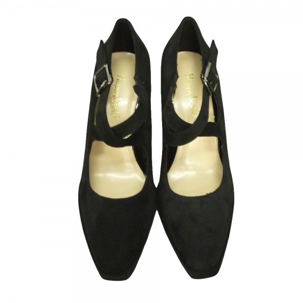 HIGH HEELS D616 BLACK SUEDE LEATHER