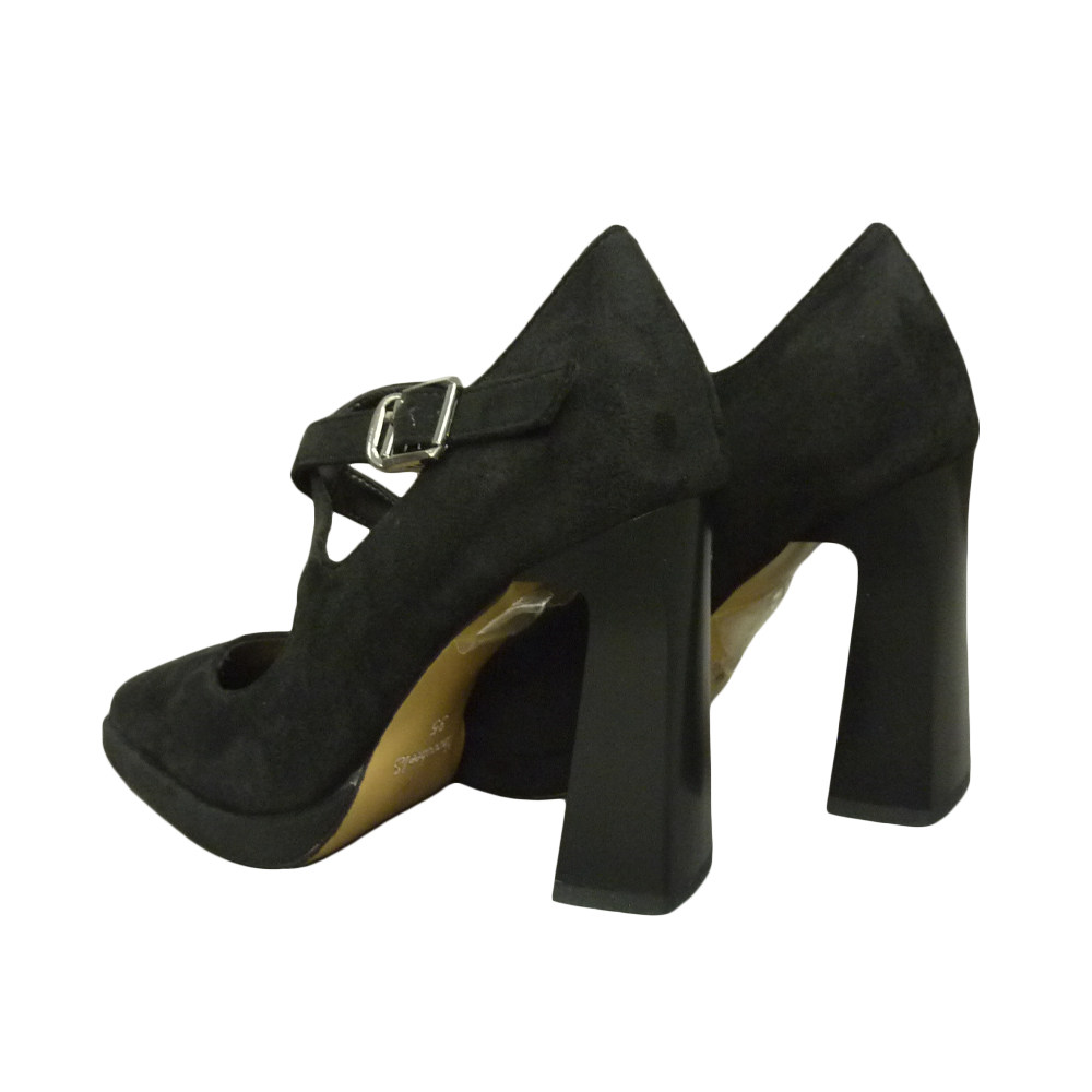 HIGH HEELS D616 BLACK SUEDE LEATHER