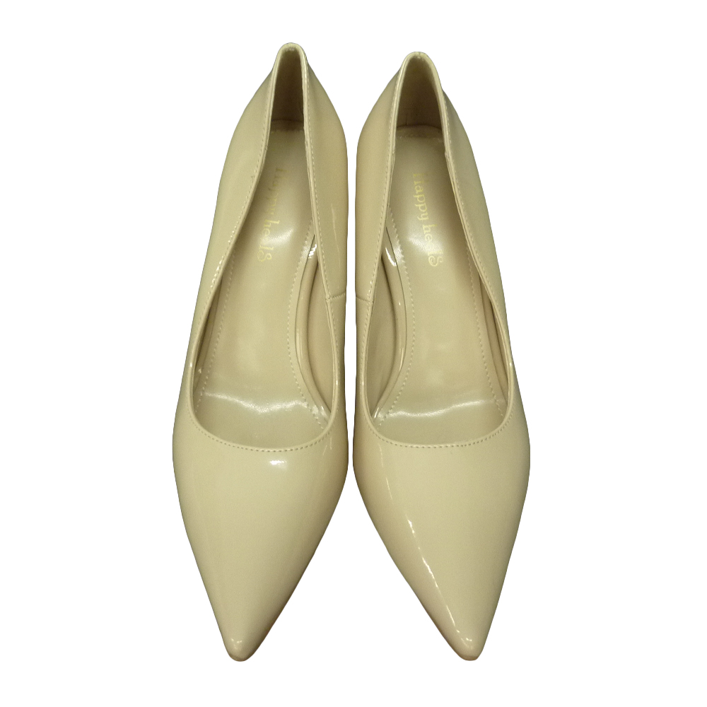 HIGH HEELS F3475 BEIGE PATENT LEATHER