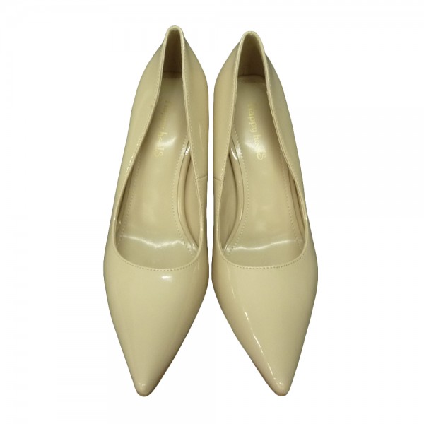 HIGH HEELS F3475 BEIGE PATENT LEATHER