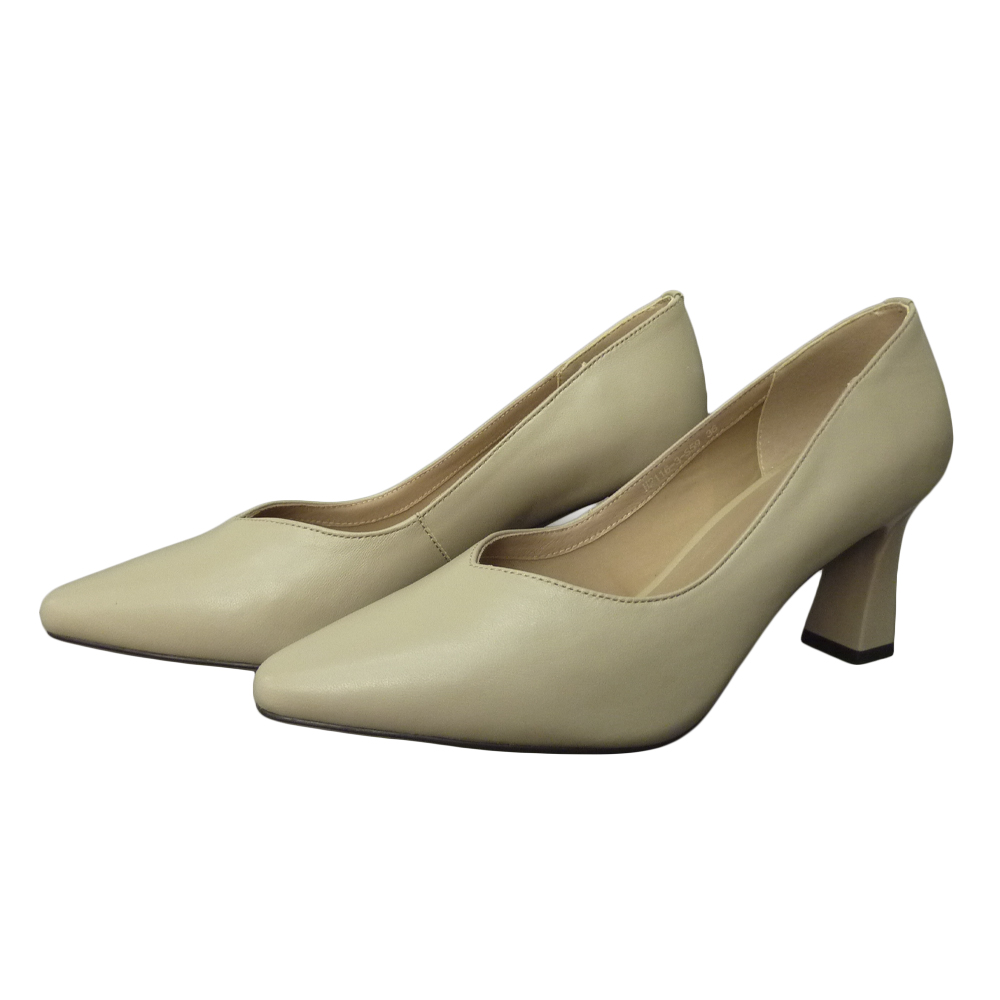 PANTOFI H2116 BEJ PIELE