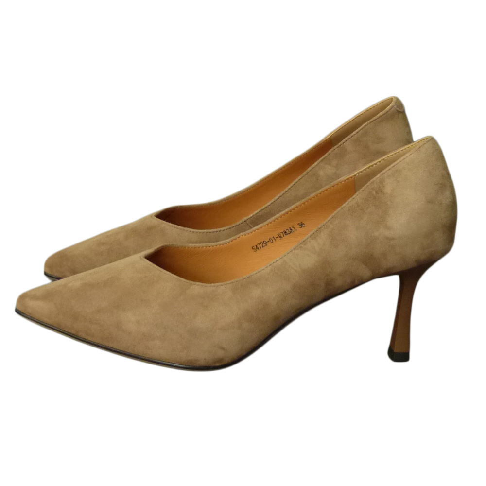 HIGH HEELS S4729 BEIGE SUEDE LEATHER