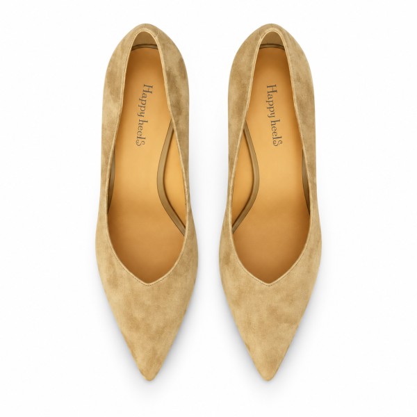 HIGH HEELS S4729 BEIGE SUEDE LEATHER