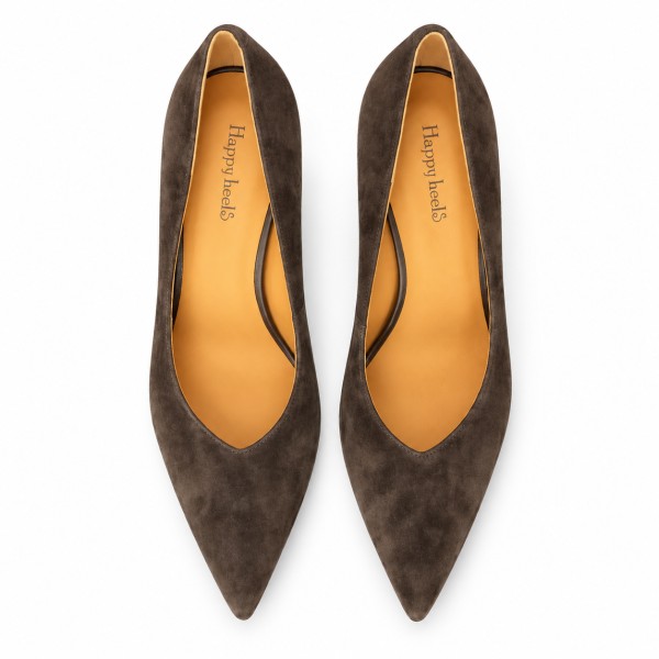 HIGH HEELS S4729 BROWN SUEDE LEATHER