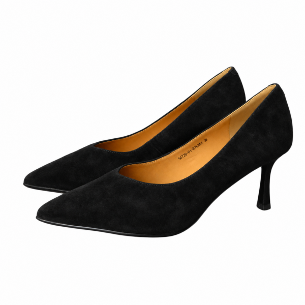 HIGH HEELS S4729 BLACK SUEDE LEATHER