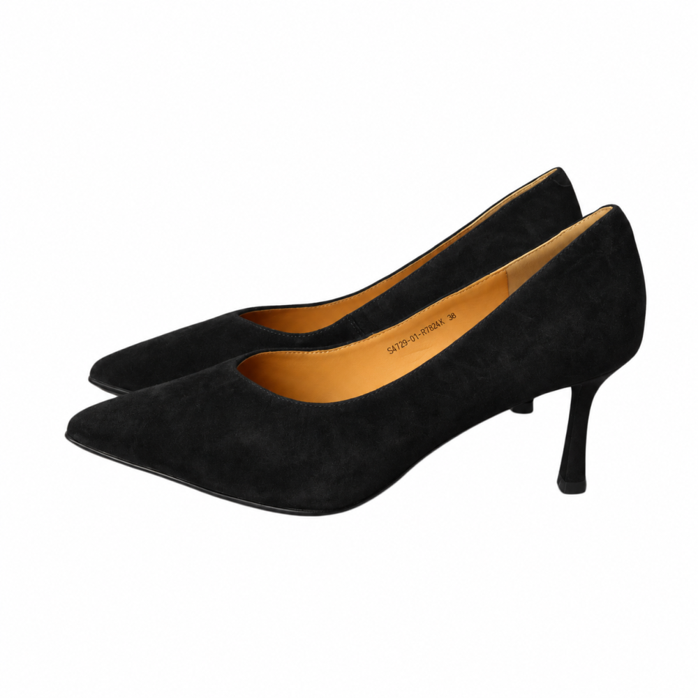 HIGH HEELS S4729 BLACK SUEDE LEATHER