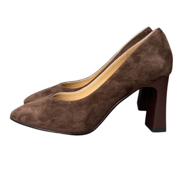 HIGH HEELS S909 BROWN SUEDE LEATHER