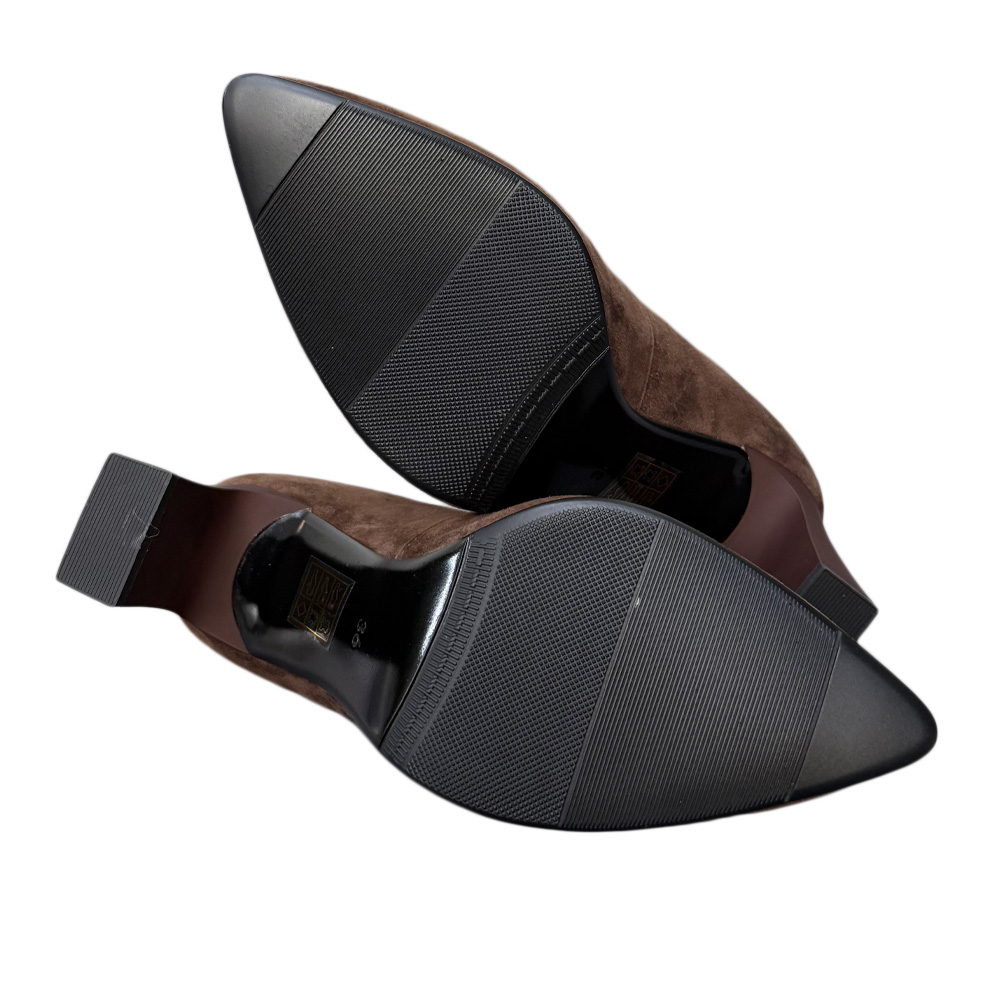HIGH HEELS S909 BROWN SUEDE LEATHER