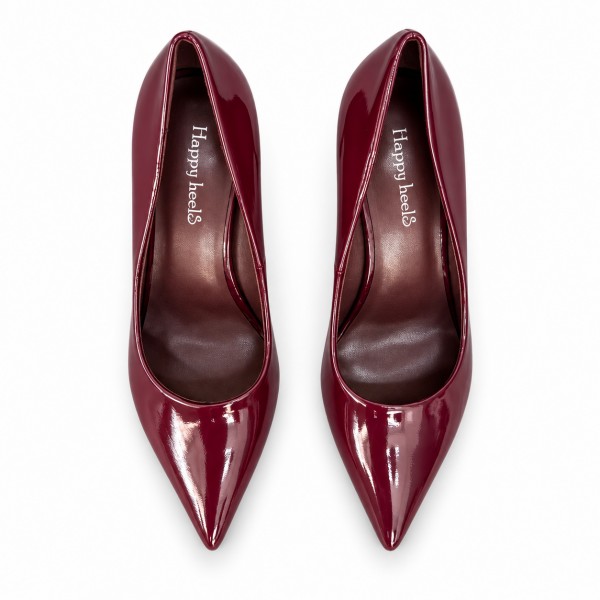 HIGH HEELS W115-H7953 BURGUNDY PATENT LEATHER