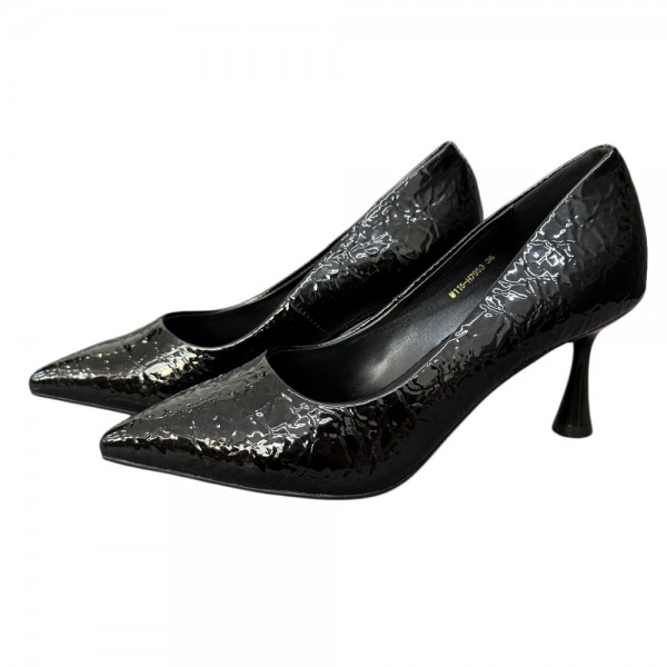 HIGH HEELS W115-H7953 BLACK PATENT LEATHER