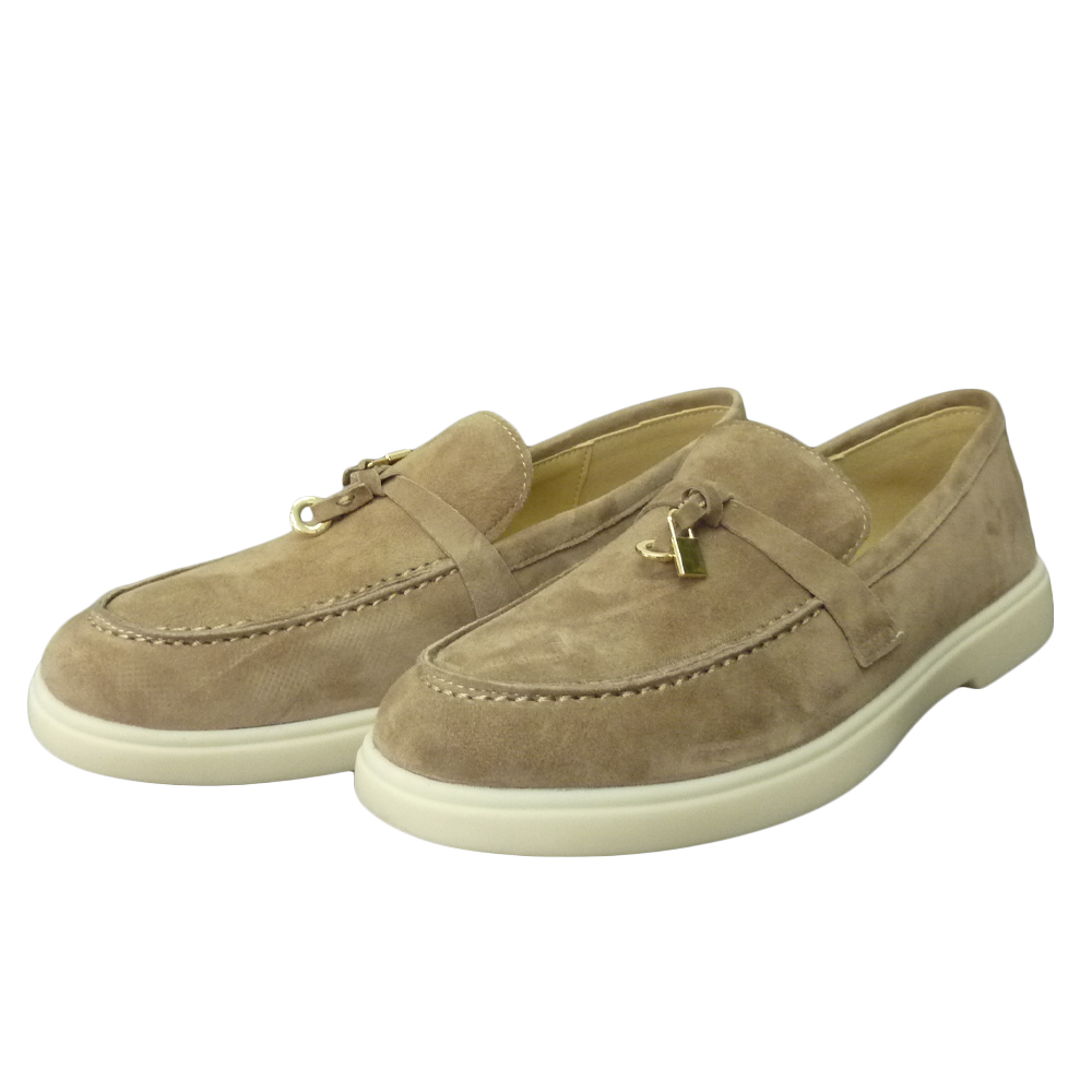 LOAFERS 3765-3A BEIGE SUEDE LEATHER