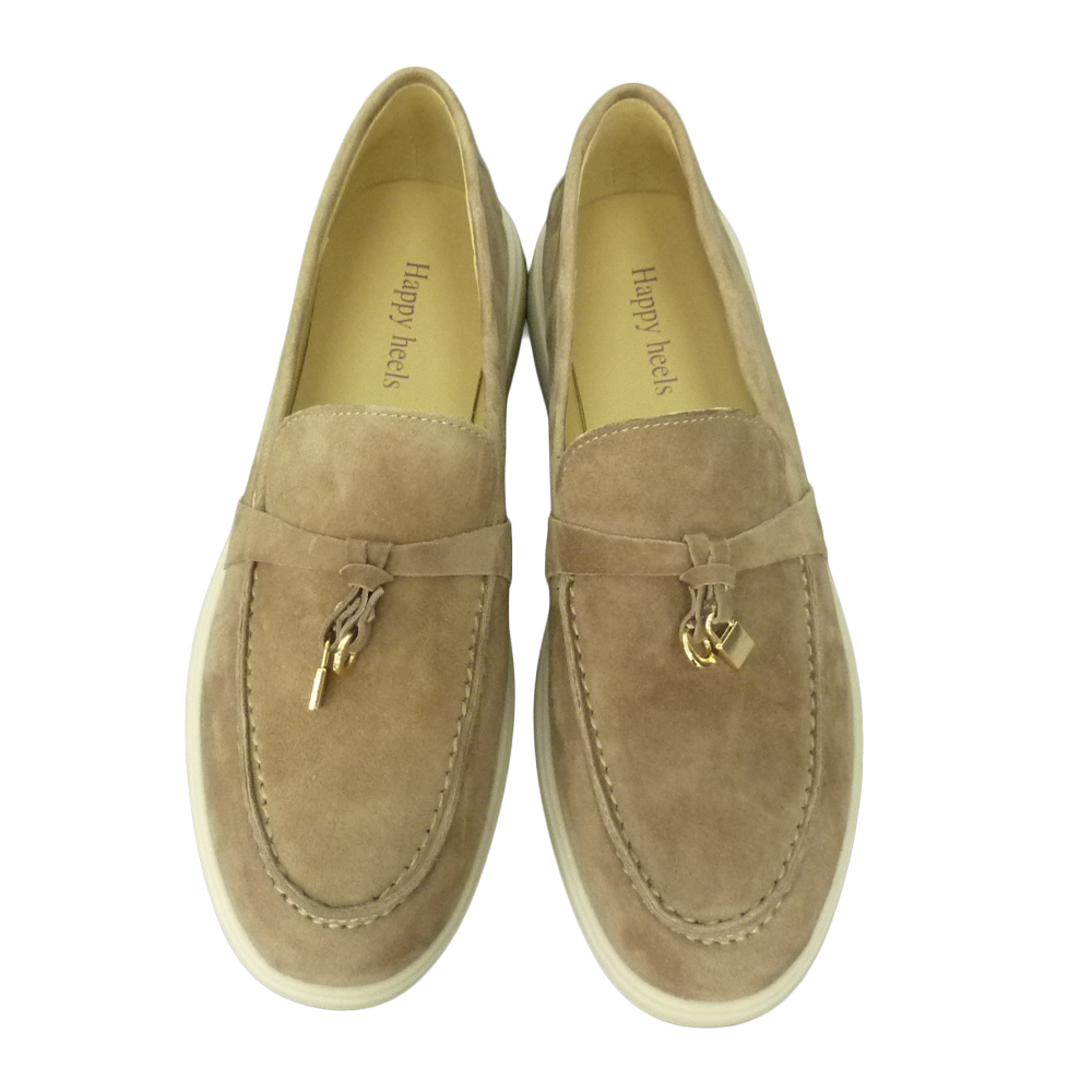 LOAFERS 3765-3A BEIGE SUEDE LEATHER