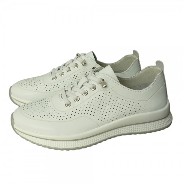 SNEAKERS A09-7740 WHITE LEATHER