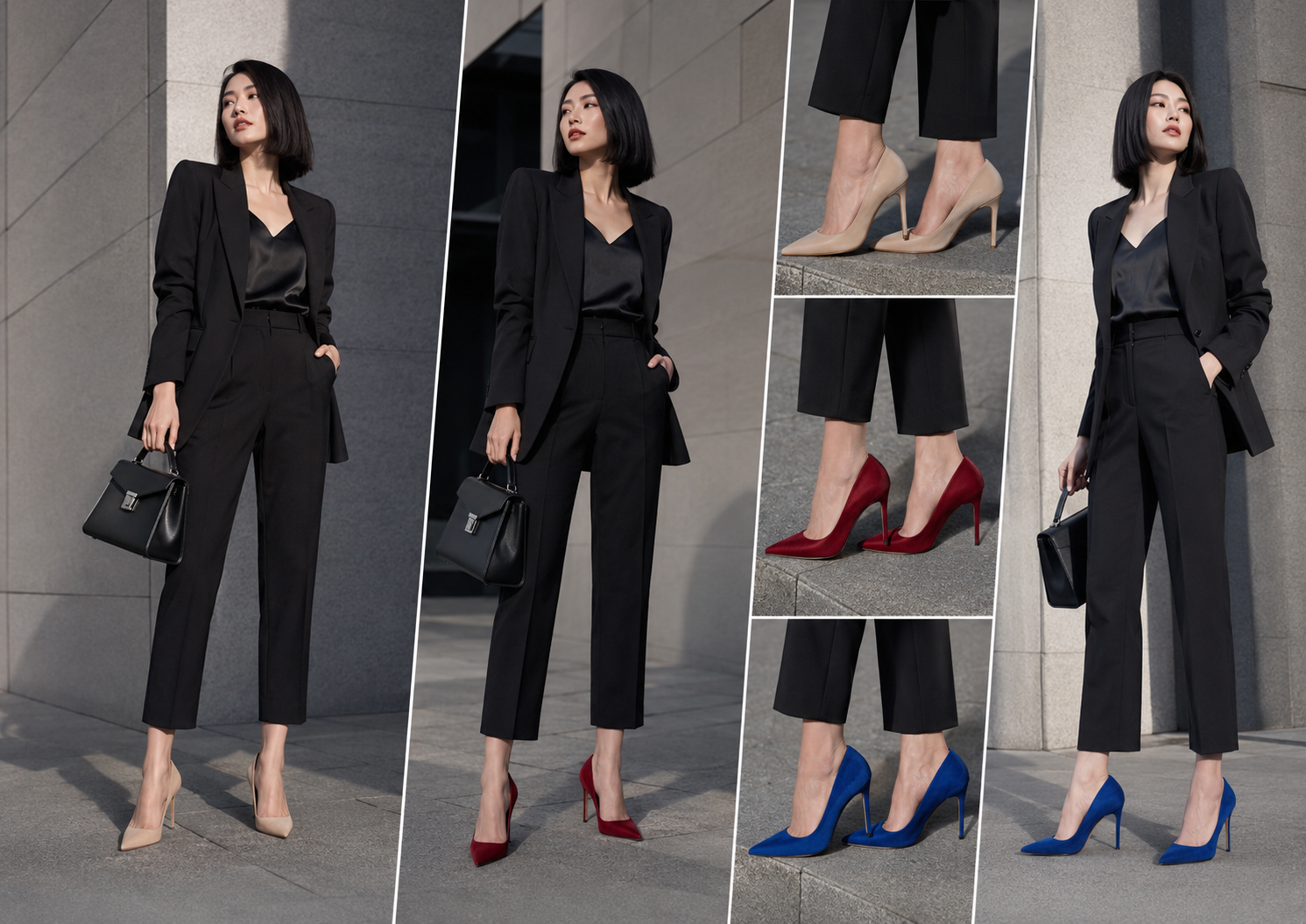 How shoe color changes the whole outfit